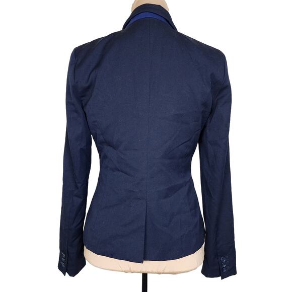 Navy Blue Merona Size 4 Blazer Suit Jacket - Picture 2 of 4